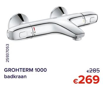 Promoties Grohterm 1000 badkraan - Grohe - Geldig van 01/05/2022 tot 31/05/2022 bij Euro Shop