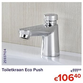 Promoties Toiletkraan eco push - Huismerk - Euroshop - Geldig van 01/05/2022 tot 31/05/2022 bij Euro Shop