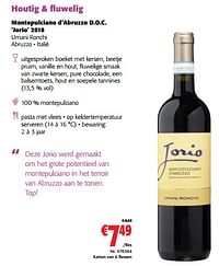 Montepulciano d’abruzzo d.o.c. jorio 2018 umani ronchi abruzzo - italië-Rode wijnen