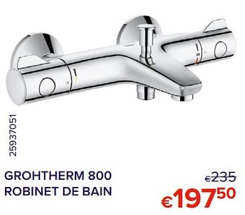 Promotions Grohtherm 800 robinet de bain - Grohe - Valide de 01/05/2022 à 31/05/2022 chez Euro Shop