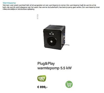 Promoties Exit plug+play warmtepomp - Exit - Geldig van 03/05/2022 tot 31/08/2022 bij Multi Bazar