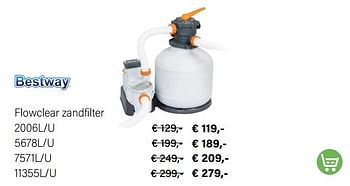 Promoties Flowclear zandfilter - BestWay - Geldig van 03/05/2022 tot 31/08/2022 bij Multi Bazar