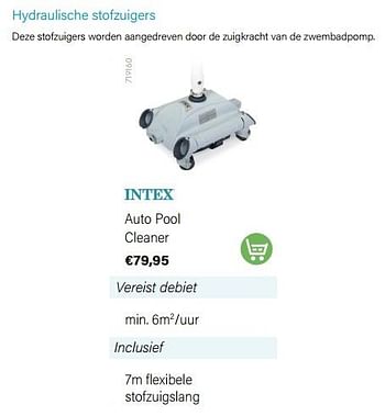 Promoties Intex hydraulische stofzuigers auto pool cleaner - Intex - Geldig van 03/05/2022 tot 31/08/2022 bij Multi Bazar