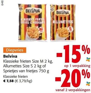 Promoties Belviva klassieke frieten - Belviva - Geldig van 04/05/2022 tot 17/05/2022 bij Colruyt
