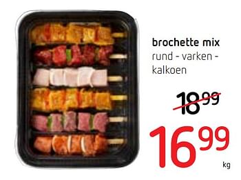 Promoties Brochette mix rund - varken - kalkoen - Huismerk - Spar Retail - Geldig van 05/05/2022 tot 18/05/2022 bij Spar (Colruytgroup)