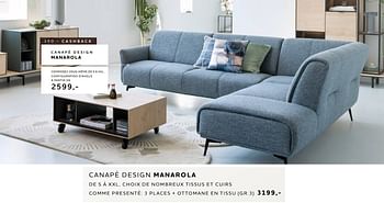 Promotions Canapé design manarola - Produit Maison - Xooon - Valide de 02/05/2022 à 22/06/2022 chez Xooon
