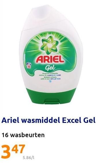 Promoties Ariel wasmiddel excel gel - Ariel - Geldig van 04/05/2022 tot 10/05/2022 bij Action