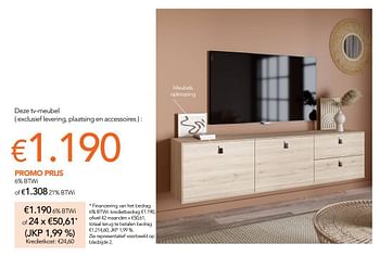 Promoties Deze tv-meubel - Huismerk - Eggo - Geldig van 01/05/2022 tot 31/05/2022 bij Eggo