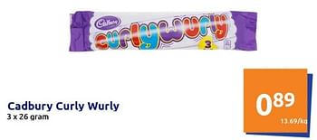 Promoties Cadbury curly wurly - Cadbury - Geldig van 04/05/2022 tot 10/05/2022 bij Action