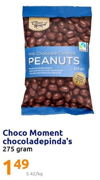 Promoties Choco moment chocoladepinda`s - Choco Moment - Geldig van 04/05/2022 tot 10/05/2022 bij Action