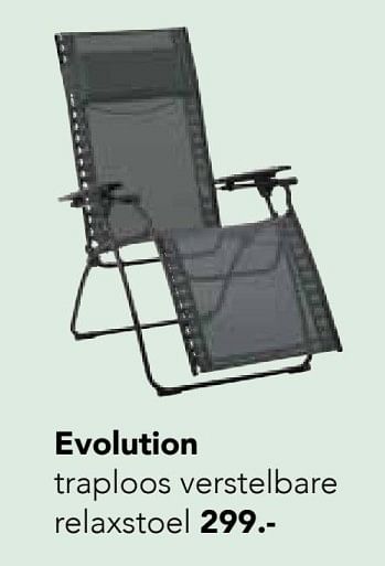 Promoties Evolution traploos verstelbare relaxstoel - Lafuma - Geldig van 01/04/2022 tot 30/06/2022 bij Freetime