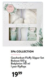 Geschenkset fluffy slipper set badzout bodylotion 1 paar flipflops-Spa Collection
