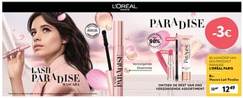 Promoties Mascara lash paradise - L'Oreal Paris - Geldig van 04/05/2022 tot 31/05/2022 bij DI