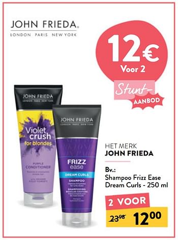 Promotions Shampoo frizz ease dream curls - John Frieda - Valide de 04/05/2022 à 31/05/2022 chez DI