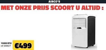 Promotions Airco’s 15000 btu - Produit maison - Bouwcenter Frans Vlaeminck - Valide de 06/05/2022 à 31/05/2022 chez Bouwcenter Frans Vlaeminck