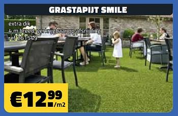 Promoties Grastapijt smile - Huismerk - Bouwcenter Frans Vlaeminck - Geldig van 06/05/2022 tot 31/05/2022 bij Bouwcenter Frans Vlaeminck