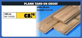 Promoties Plank tand en groef - Huismerk - Bouwcenter Frans Vlaeminck - Geldig van 06/05/2022 tot 31/05/2022 bij Bouwcenter Frans Vlaeminck