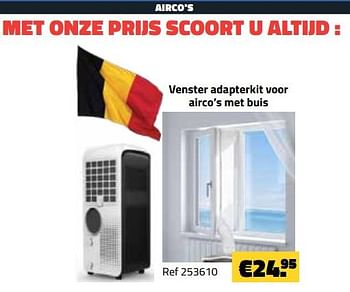 Promotions Venster adapterkit voor airco’s met buis - Produit maison - Bouwcenter Frans Vlaeminck - Valide de 06/05/2022 à 31/05/2022 chez Bouwcenter Frans Vlaeminck