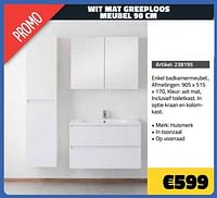Wit mat greeploos meubel-Huismerk - Bouwcenter Frans Vlaeminck
