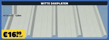 Promoties Witte dakplaten 5,00m - Huismerk - Bouwcenter Frans Vlaeminck - Geldig van 06/05/2022 tot 31/05/2022 bij Bouwcenter Frans Vlaeminck