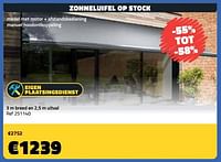 Zonneluifel 3 m breed en 2,5 m uitval-Huismerk - Bouwcenter Frans Vlaeminck