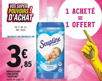 Promo ADOUCISSANT(3)(4) SOUPLINE chez E.Leclerc