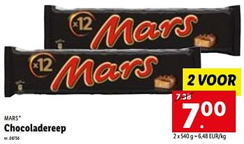 Promotions Chocoladereep - Mars - Valide de 16/05/2022 à 22/05/2022 chez Lidl