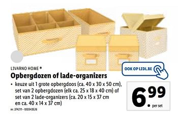 Promotions Opbergdozen of lade-organizers - Livarno - Valide de 16/05/2022 à 22/05/2022 chez Lidl