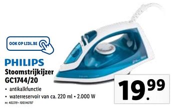 Promoties Philips stoomstrijkijzer gc1744-20 - Philips - Geldig van 16/05/2022 tot 22/05/2022 bij Lidl