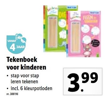 Promoties Tekenboek voor kinderen - Huismerk - Lidl - Geldig van 16/05/2022 tot 22/05/2022 bij Lidl