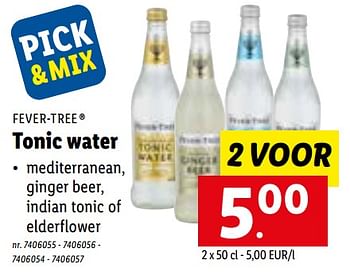 Promotions Tonic water - Fever Tree - Valide de 16/05/2022 à 22/05/2022 chez Lidl