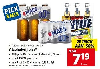 Promotions Alcoholvrij bier - Affligem - Valide de 16/05/2022 à 22/05/2022 chez Lidl