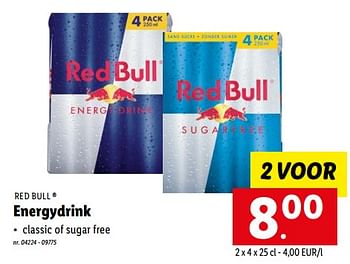 Promoties Energydrink - Red Bull - Geldig van 16/05/2022 tot 22/05/2022 bij Lidl
