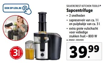 Promoties Silvercrest kitchen tools sapcentrifuge - SilverCrest - Geldig van 16/05/2022 tot 22/05/2022 bij Lidl