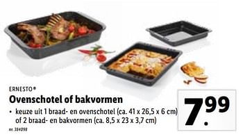 Promotions Ovenschotel of bakvormen - Ernesto - Valide de 16/05/2022 à 22/05/2022 chez Lidl