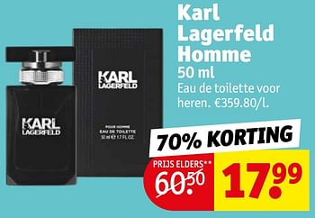 Promoties Karl lagerfeld homme edt - Karl Lagerfeld - Geldig van 10/05/2022 tot 22/05/2022 bij Kruidvat