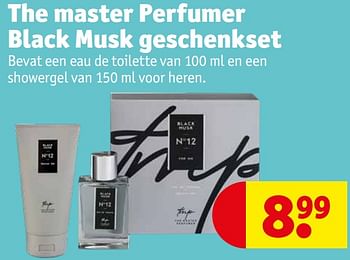 Promoties The master perfumer black musk geschenkset - The Master Perfumer - Geldig van 10/05/2022 tot 22/05/2022 bij Kruidvat