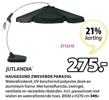 Promoties Haugesund zwevende parasol - Jutlandia - Geldig van 09/05/2022 tot 22/05/2022 bij Jysk