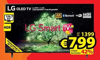 Promoties Lg oled tv oled55a16la - LG - Geldig van 11/05/2022 tot 18/05/2022 bij ElectroStock