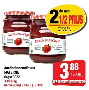 Promoties Aardbeienconfituur materne - Materne - Geldig van 11/05/2022 tot 17/05/2022 bij Smatch