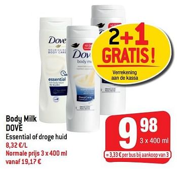 Promoties Body milk dove - Dove - Geldig van 11/05/2022 tot 17/05/2022 bij Smatch