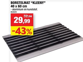 Promoties Borstelmat kleeny - Merk onbekend - Geldig van 11/05/2022 tot 22/05/2022 bij Hubo