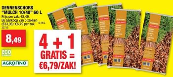 Promoties Dennenschors mulch 10-40 - Agrofino - Geldig van 11/05/2022 tot 22/05/2022 bij Hubo