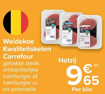 Promoties Weidekoe kwaliteitsketen carrefour - Huismerk - Carrefour  - Geldig van 11/05/2022 tot 16/05/2022 bij Carrefour