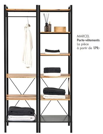 Promotions Marcel porte-vêtements - Produit maison - Casa - Valide de 09/05/2022 à 19/06/2022 chez Casa