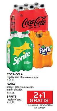 Coca-cola + fanta + sprite 2+1 gratis-Huismerk - Alvo