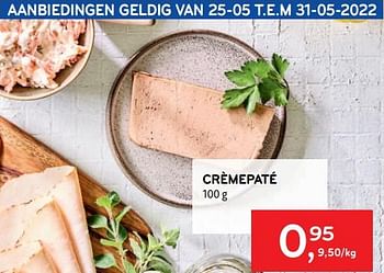Promoties Crèmepaté - Huismerk - Alvo - Geldig van 25/05/2022 tot 31/05/2022 bij Alvo