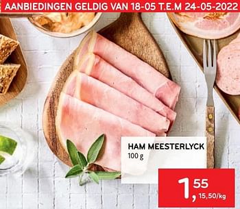 Promoties Ham meesterlyck - Huismerk - Alvo - Geldig van 18/05/2022 tot 24/05/2022 bij Alvo