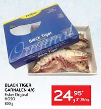 Black tiger garnalen 4-6 fisker original-Fisker
