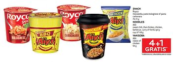 Promoties Snack royco + noodles aïki + yakisoba aïki 4+1 gratis - Huismerk - Alvo - Geldig van 18/05/2022 tot 31/05/2022 bij Alvo